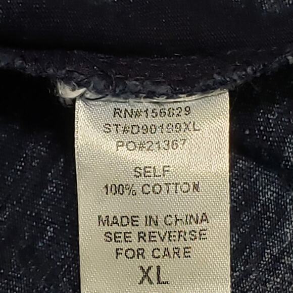 White Birch Acid Wash Denim Ruffle Tiered Flutter Mini Dress XL Layered Grunge - Picture 7 of 12